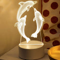 Dreamy Dolphin 3D Night Light - Soft Warm LED, USB Powered for Bedroom Decor - Ljojo