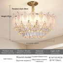 French Crystal Chandelier Luxury Modern Oval Glass Ljojo Ceiling Lamp