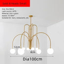 Ljojo Milky White Glass Ball Chandelier LED Light Fixture for Kitchen Dining Living Room