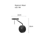 Ljojo Long Arm LED Wall Lamp Minimalist Office Bedside Sconce Home Decoration Wall Lights