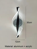 Ljojo Modern Acrylic Gold/Black LED Wall Sconce for Home Decor & Interior Lighting.