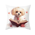 Cute Pet Dog Print Cushion Cover for Sofa by Ljojo