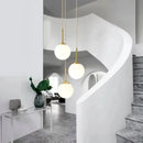 Ljojo LED Glass Ball Chandelier: Nordic Hanging Pendant Lamp for Dining, Bar, & Home Decor