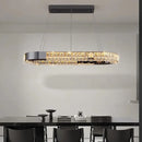 American Led Crystal Chandelier For Dining Room Lamp Dimmable Height Adjustable Black Lustre by Ljojo