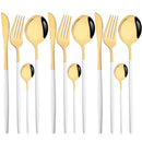 Ljojo 12-Piece Gold Flatware Set Stainless Steel Cutlery Dinnerware