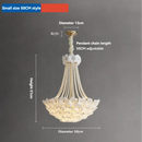 Ljojo Glass Petal Designer Pendant Light | Elegant French Style Bedroom Ceiling Fixture