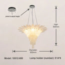 French Designer Crystal Chandelier Adjustable Height Modern Ceiling Light Fixture by Ljojo for Living & Dining Room