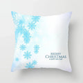 Blue Winter Snowflake Pillowcase for Stylish Christmas Decor by Ljojo
