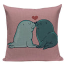 Ljojo Love Pug Dog Cushion Cover Sleep Dog Throw Pillow Case