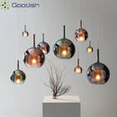 Nordic Glass Bubble LED Pendant Lights Chandeliers for Living Room by Ljojo
