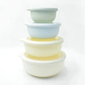 Ljojo Mixing Bowl Set with Lids, Food-Grade Salad Containers, Snack Bowls, Fresh-Keeping Bento Box