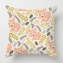 Ljojo Linen Fox Sofa Cushion Cover 50x50 Square Home Décor Pillowcase