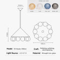 Ljojo Modern Italian Bubble Glass Chandelier LED Pendant Light for Living Bedroom