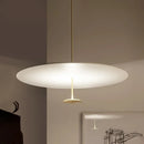 Ljojo Minimalist Gold Black Ceiling Pendant Light for Living Room - Ultra-thin Ring Suspension Lamp