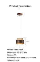 Ljojo Marble Stone Pendant Chandelier for Bedroom & Dining Room