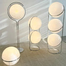 Nordic Designer LED Floor Lamp Chrome Metal Acrylic Ball Light for Living Room by Ljojo.