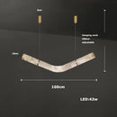 Ljojo Marble Collection LED Hanging Chandelier for Living Room, Restaurant, Foyer - Trendy Suspension Luminaire Lights