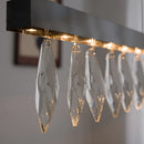 Large Silver Modern Rectangle Crystal Chandelier Dining Room Living Room Ljojo