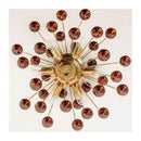 Italian Murano Glass Chandelier Purple Red Crystal Teardrop Pendant Light by Ljojo for Living Room