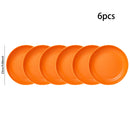 Ljojo 24-Piece Orange Wheat Cutlery & Dinnerware Set for Unbreakable Dining Experience