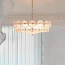 Ljojo Luxury French Designer Glass Pendant Lights Retro Nordic Chandelier for Living Room Dining Bedroom