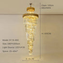 Ljojo Luxury Modern Crystal Chandelier - Black/Gold Loft Lighting Fixture