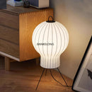 Ljojo Medieval Silk Floor Lamp - Minimalist Wabi Sabi Style French Living Room Retro Cream Bedroom