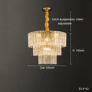 Ljojo Modern Glass Chandelier Lamp Luxury Home Decor Lighting Living Room