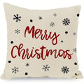 Ljojo Merry Christmas Winter Tree Snowflake Pillow Cover for Sofa Bedroom Car