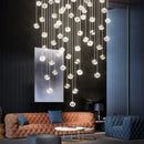 Ljojo Luxury Crystal LED Staircase Chandelier: Modern, Creative, Elegant, Large Hanging Lamp