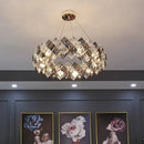 Ljojo Luxury Crystal Living Room Chandelier Pendant Light Fixture Glass Indoor Lighting