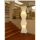 Ljojo Japanese Minimalist LED Floor Lamp: Elegant Cloth Textile Chandelier for Home Decoration.