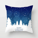 Blue Winter Snowflake Pillowcase for Stylish Christmas Decor by Ljojo