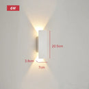 Ljojo 18W LED Black Wall Lamp Outdoor Waterproof Aluminum Wall Lights