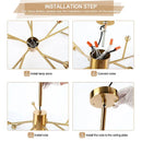 European Gold Chrome Branches K9 Crystal Chandelier Ceiling Light Fixture Ljojo