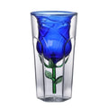 Ljojo 200ml Pink Rose Double Wall Coffee Wine Glasses Cup