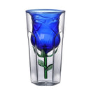 Ljojo 200ml Pink Rose Double Wall Coffee Wine Glasses Cup