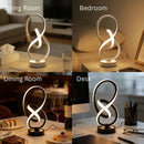 Ljojo LED USB Dimmable Bedside Lamp for Bedroom & Living Room