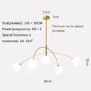 Nordic Designer Glass Chandelier Pendant Light Fixture for Living Room by Ljojo