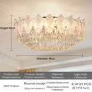French Crystal Chandelier Luxury Modern Oval Glass Ljojo Ceiling Lamp