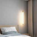 Ljojo Slim Vertical Suspension Pendant Lamp for Minimalist Bedroom Living Room Light Fixture