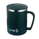 Ljojo 480ml Insulated Stainless Steel Coffee Mug with Lid & Handle
