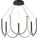 Ljojo Modern U Shape Ceiling Led Chandeliers for Living Room Luxury Home Decor Fixture