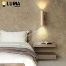 Ljojo Wabi Sabi Yellow Travertine Stone Wall Lamp Vintage Sconce for Bedroom and Living Room