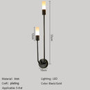 Ljojo Minimalist Gold Black G9 Wall Sconces for Bedroom Stairway Balcony