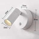 Ljojo LED Wall Light with Remote Control - Rotatable Magnetic Lamp for Bedroom and Living Room