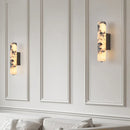 Ljojo Marble Wall Sconce: Black Metal Dimmable Light for Foyer, Bedroom, Stairs & Shop