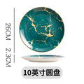 Ljojo Marble Plate Set for Western Cuisine Dining and Events