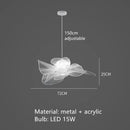 Italian Design White Butterfly Chandelier LED Dimming Pendant Light for Dreamy Atmosphere by Ljojo