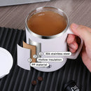 Ljojo 480ml Insulated Stainless Steel Coffee Mug with Lid & Handle